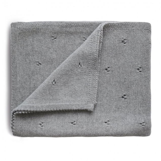 Patura tricotata Pointelle Mushie - Gray Melange