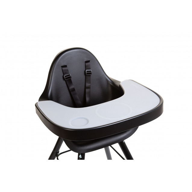 Tavita scaun de masa Childhome Evolu + Protectie din silicon, Negru