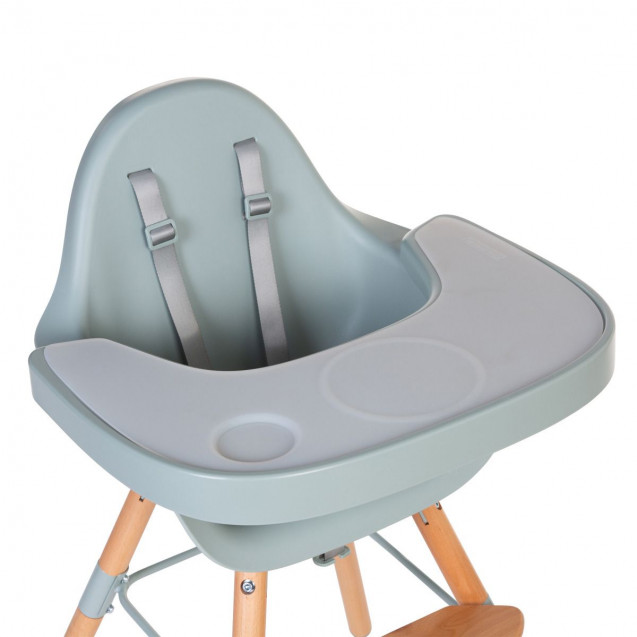 Tavita scaun de masa Childhome Evolu + Protectie din silicon, Menta