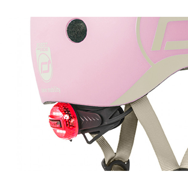 Casca de protectie pentru copii, sistem de reglare magnetic cu led, XXS-S, 45-51 cm, 1 an+, Rose, Scoot & Ride