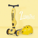 Casca de protectie pentru copii, sistem de reglare magnetic cu led, S-M, 51-55 cm, 3 ani+, Lemon, Scoot & Ride