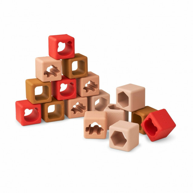 Set Cuburi de Construit Loren - Rose Multi Mix