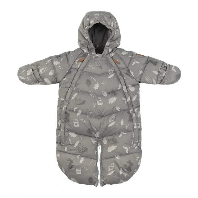 Baby Overall Gray Blue Forest