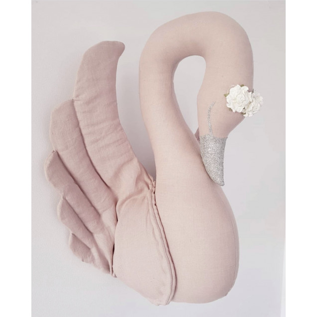 Decoratiune perete Dusty pink Swan
