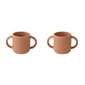 Set 2 cani din silicon Liewood Mr Bear - Cat Tuscany Rose/Pale Tuscany Mix