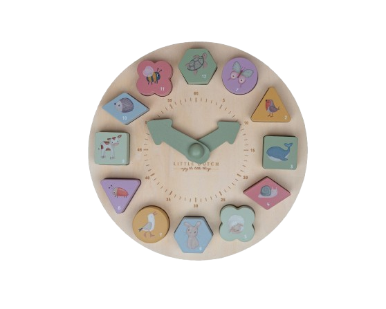 Puzzle ceas din lemn - Little Farm - Little Dutch