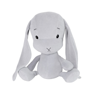 Iepuras de Plus Gri cu Urechi Gri 35 cm