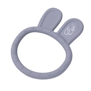 Jucarie de dentitie din silicon - Gray Bunny