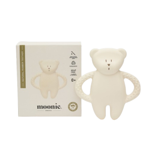 Teether din cauciuc natural Moonie - Polar Bear