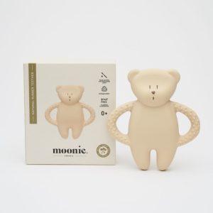 Teether din cauciuc natural Moonie - Bear Sand