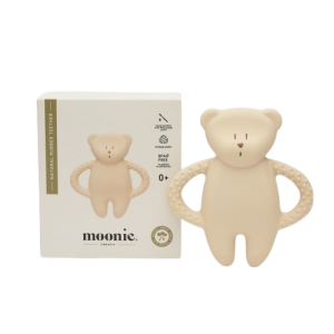 Teether din cauciuc natural Moonie - Bear Sand