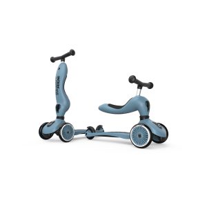 Trotineta copii cu sezut, transformabila 2in1, HighwayKick 1 Steel, 1-5 ani, Scoot & Ride