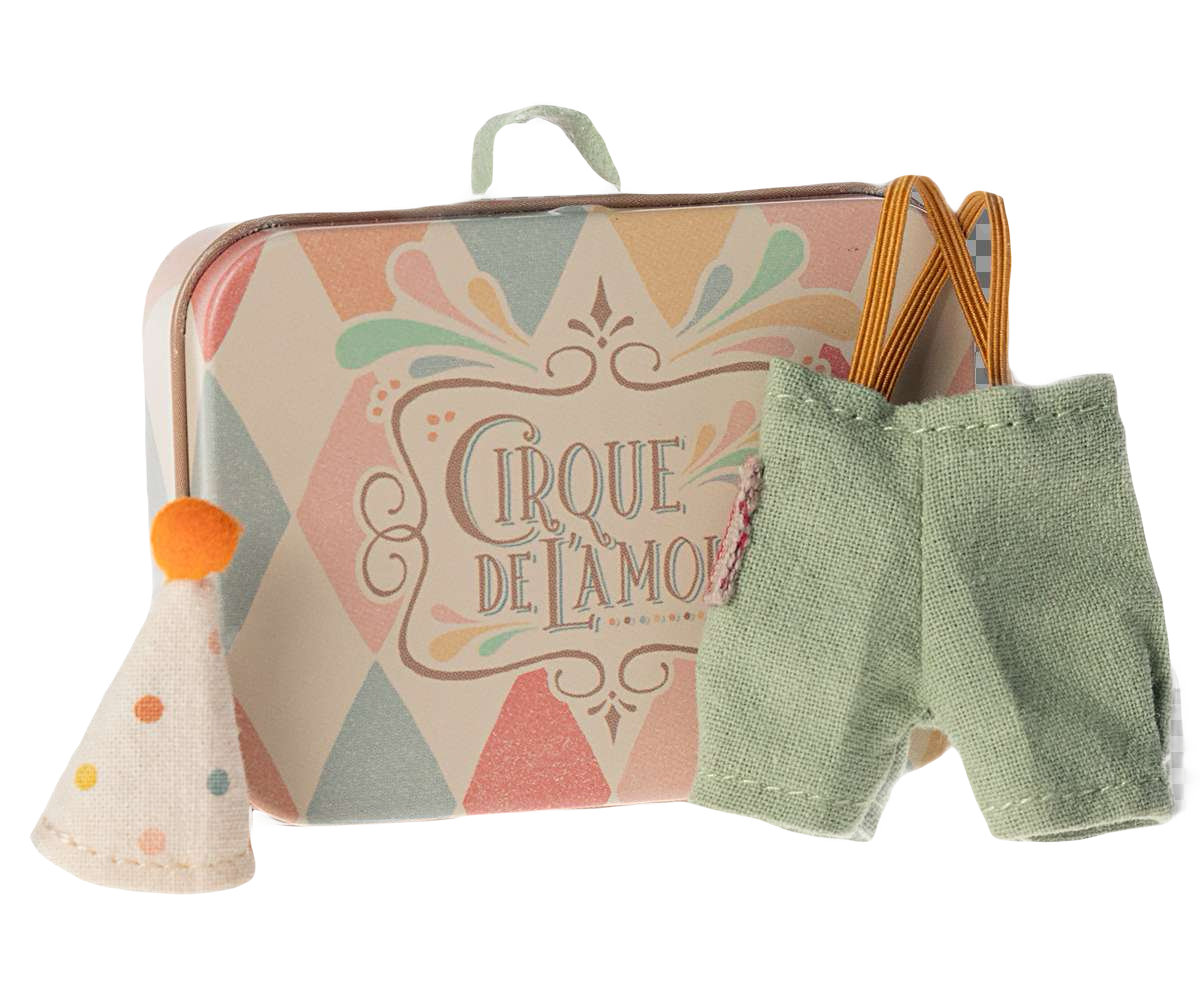 Clown clothes in suitcase, Little brother mouse - Maileg - Image 3