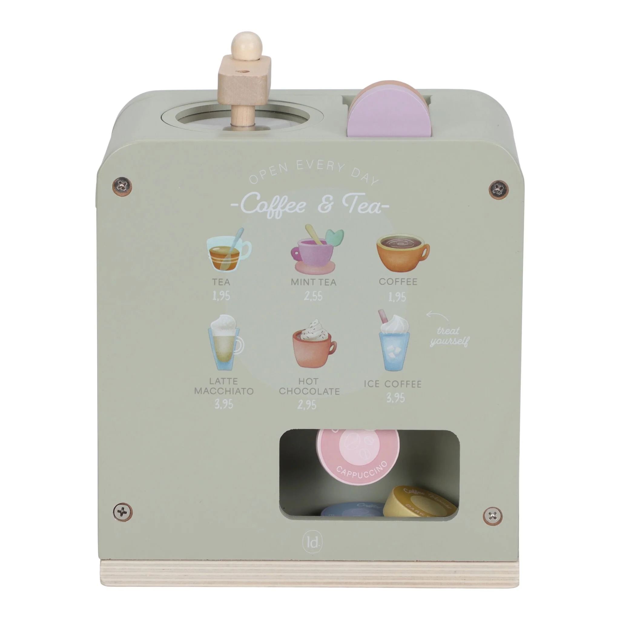 Espressor de cafea din lemn FSC - Green - Little Dutch - Image 3