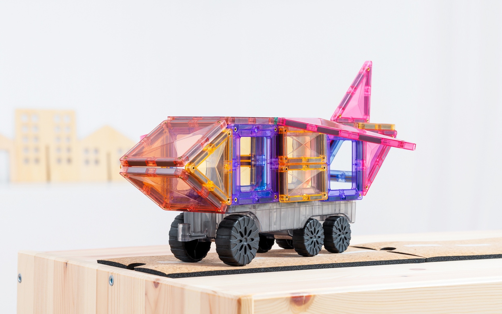 Set magnetic Pastel Transport Pack 50 piese - Connetix - Image 5