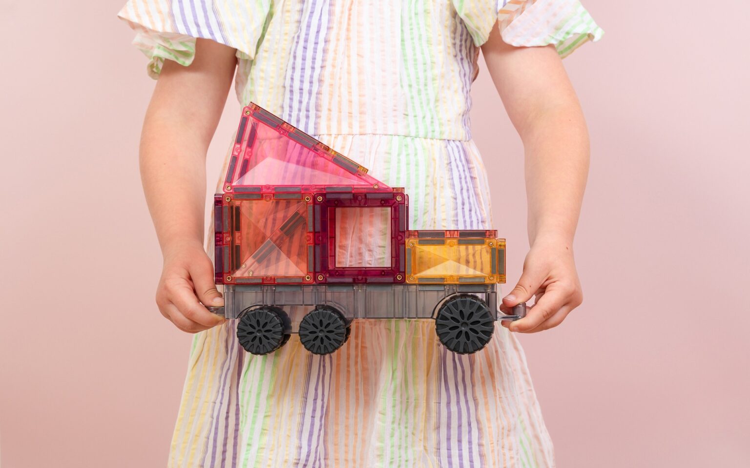 Set magnetic Pastel Transport Pack 50 piese - Connetix - Image 13