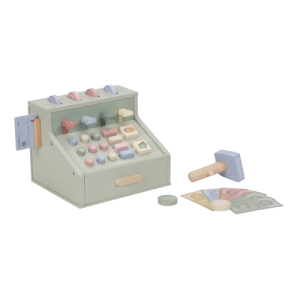 Casa de marcat cu scaner si accesorii pentru jocul de rol din lemn FSC - Little Dutch