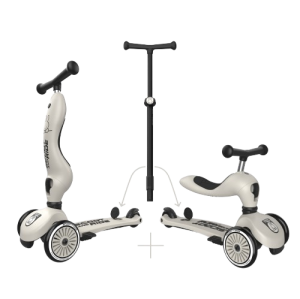 Trotineta copii cu sezut si maner, transformabila 2in1, HighwayKick 1 Push and Go Miffy, 1-5 ani, Scoot & Ride