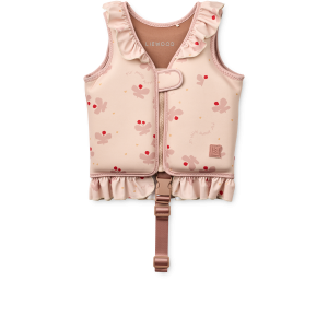 Vesta de inot cu volanase Dove Butterfly / Apple blossom - Liewood