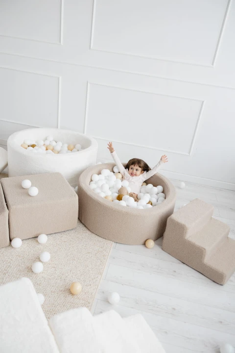 Set de joaca Boucle Foam Play & Piscina moale 200 mingi - Image 5