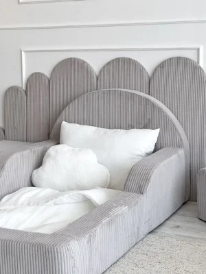 Monio - Pat pentru copii 80 x 160 - Corduroy Grey