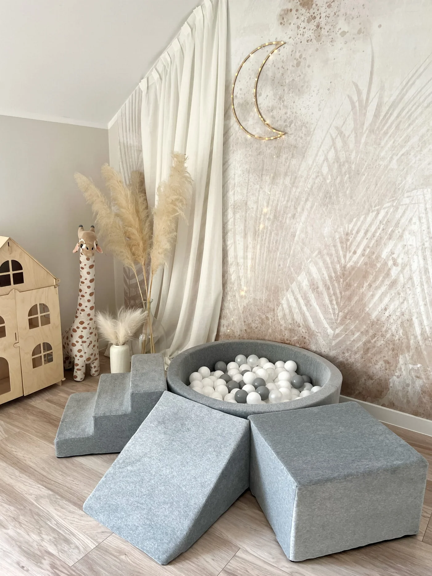 Set de joaca Soft Velvet Foam Play & Piscina moale 200 mingi - Image 6