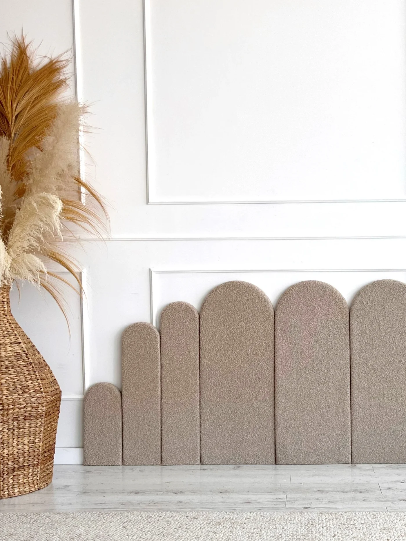Panou tapițat de perete – Beige Boucle