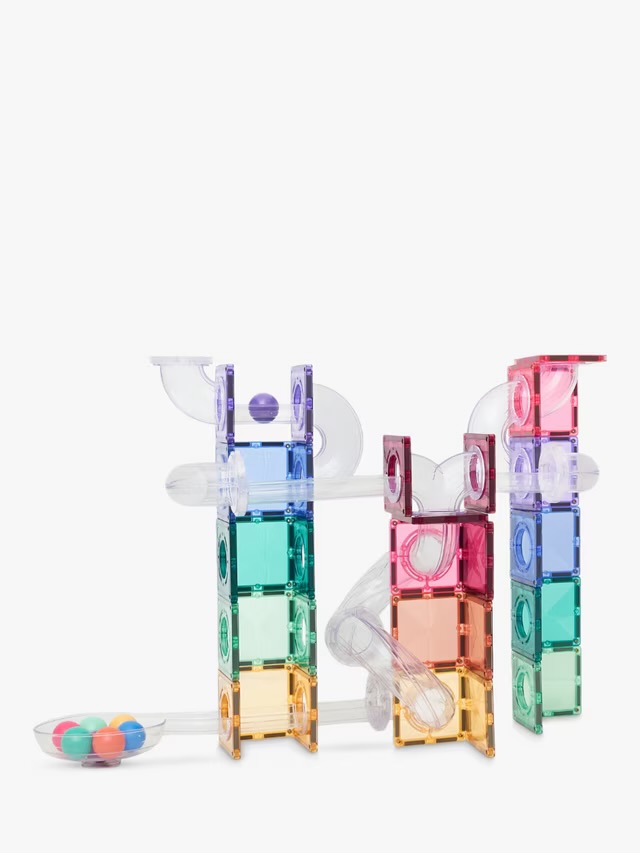 Set magnetic Ball Run Pastel Pack 114 piese – Connetix - imagine 8