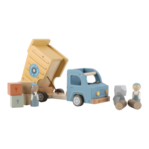 Masina din lemn FSC cu accesorii - camion de transport - Little Dutch