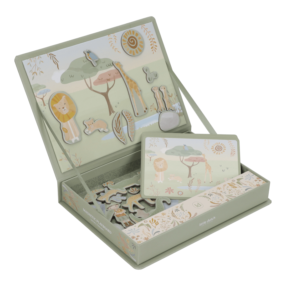 Puzzle magnetic din material FSC - Safari Friends