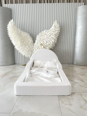 Monio - Pat pentru copii 90 x 180 - Boucle White