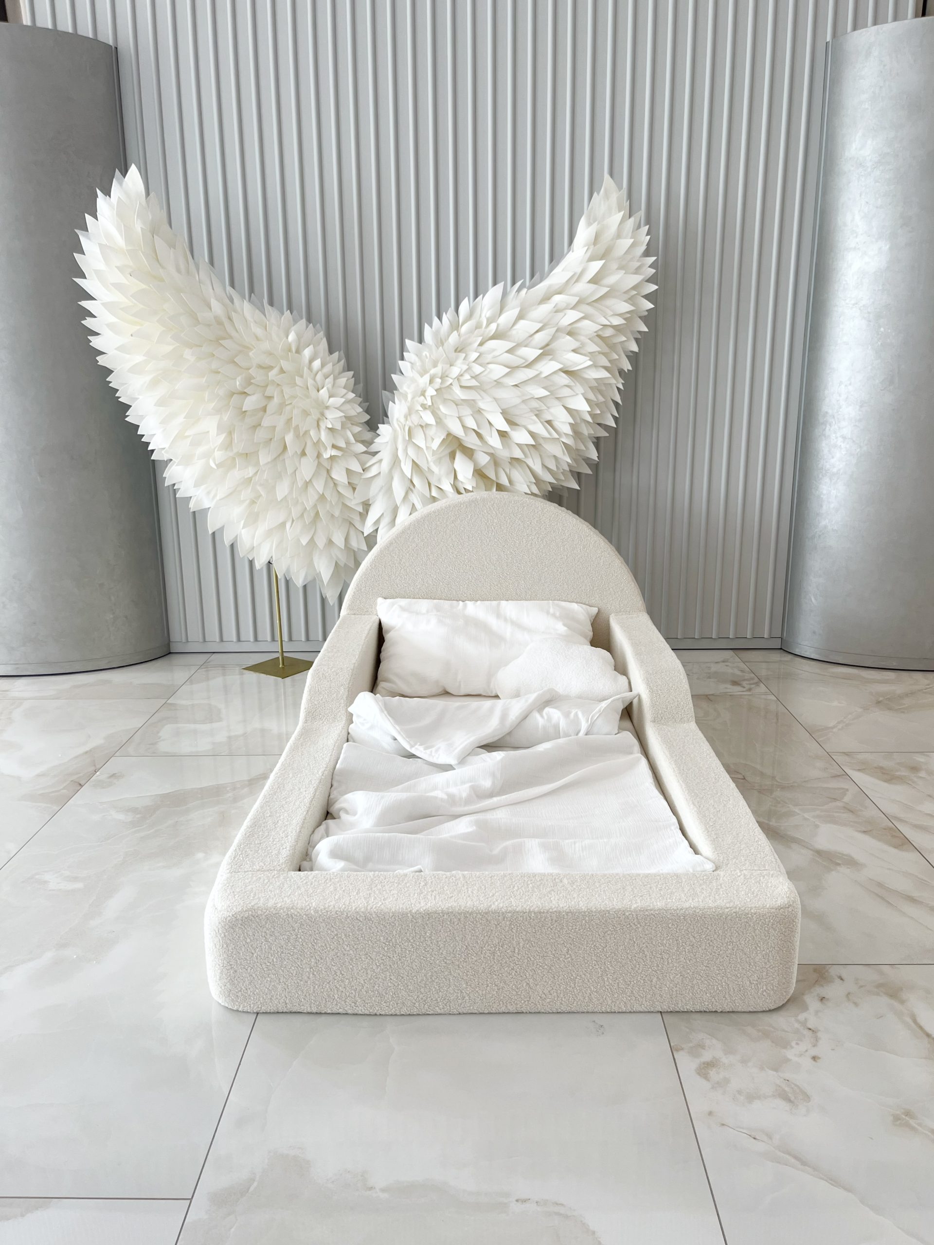 Monio - Pat pentru copii 90 x 200 - Boucle Cream - imagine 7