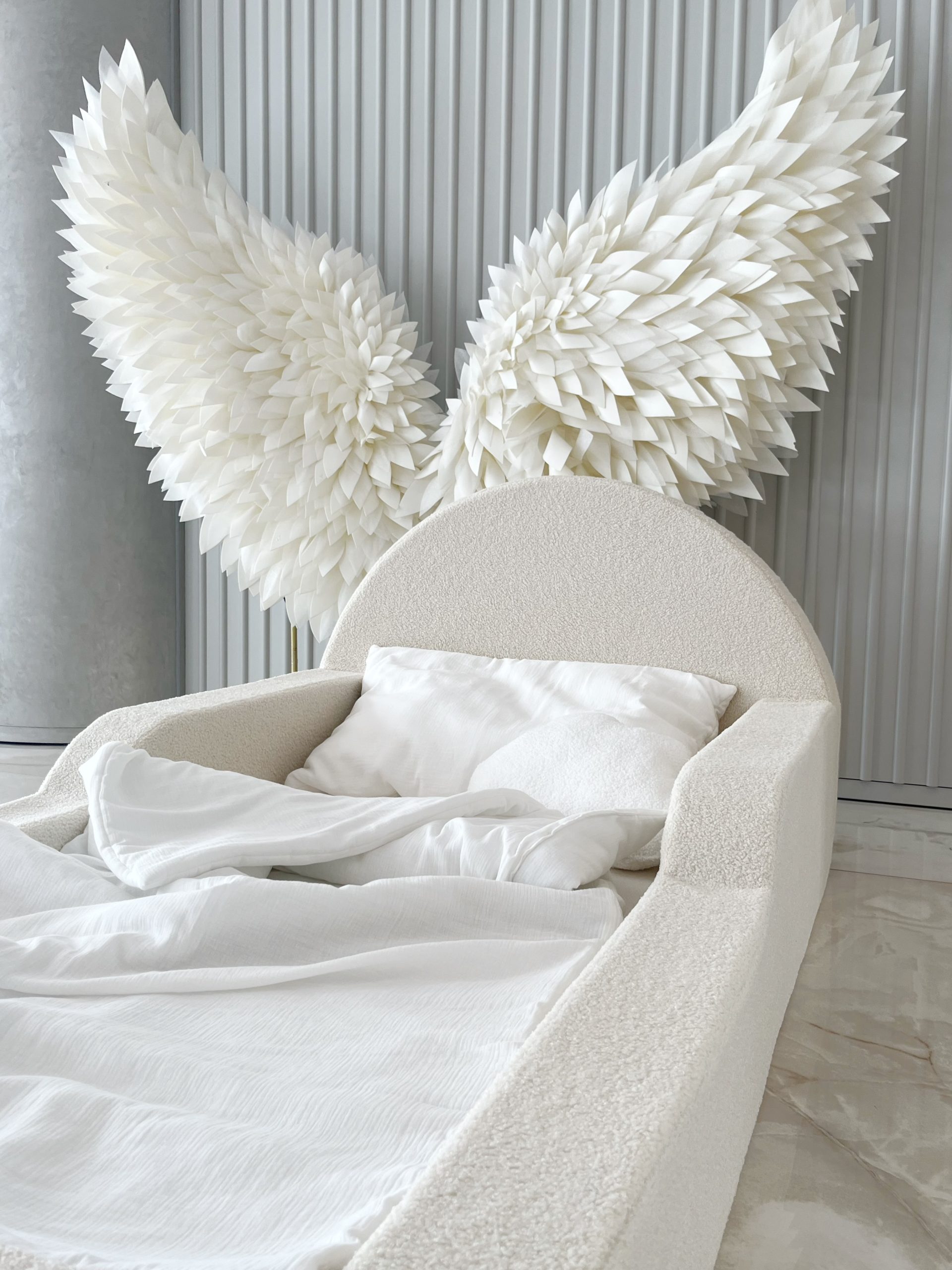 Monio - Pat pentru copii 90 x 200 - Boucle Cream - imagine 9
