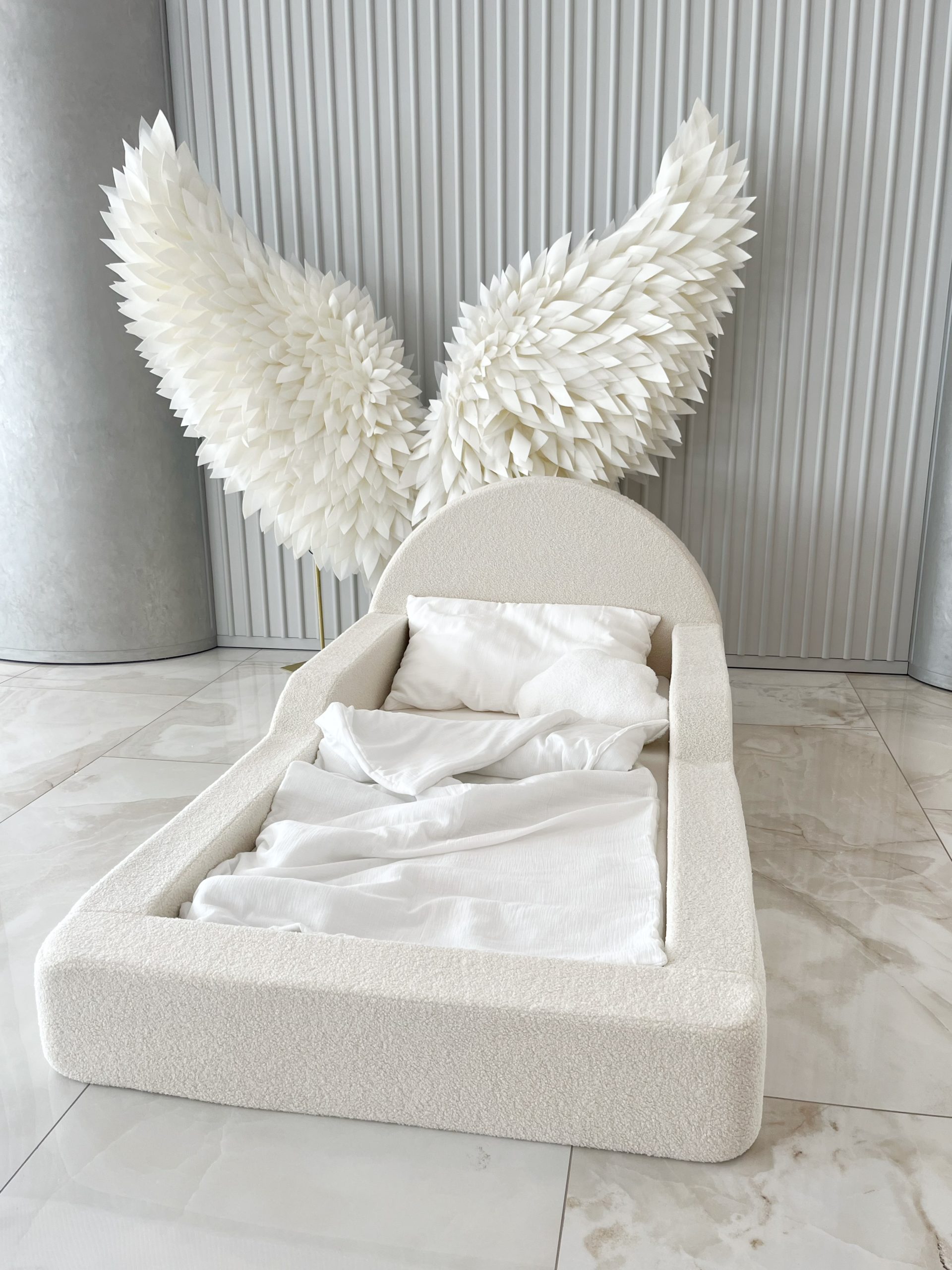 Monio - Pat pentru copii 90 x 200 - Boucle Cream