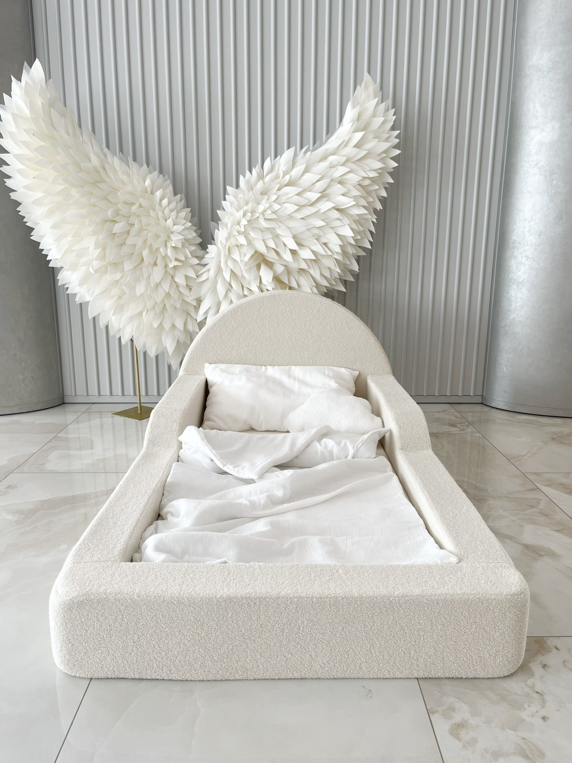 Monio - Pat pentru copii 90 x 200 - Boucle Cream - imagine 13
