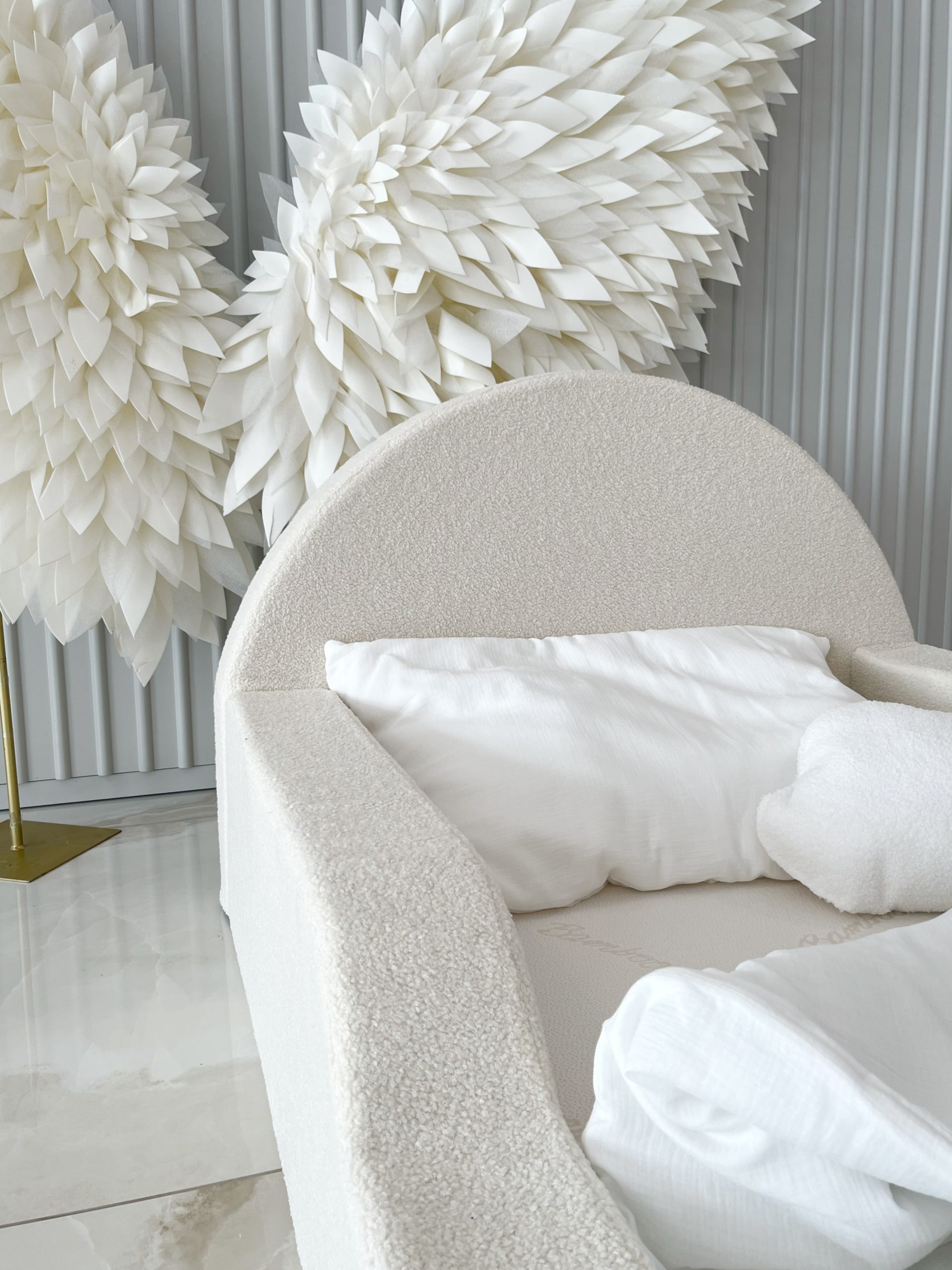 Monio - Pat pentru copii 90 x 200 - Boucle Cream - imagine 11
