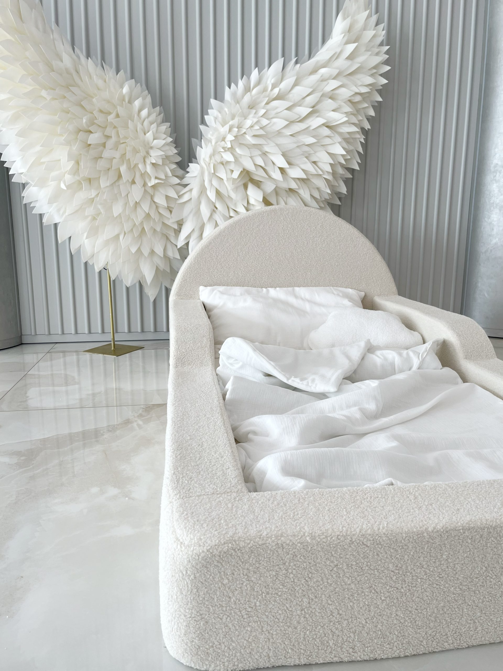 Monio - Pat pentru copii 90 x 200 - Boucle Cream - imagine 12
