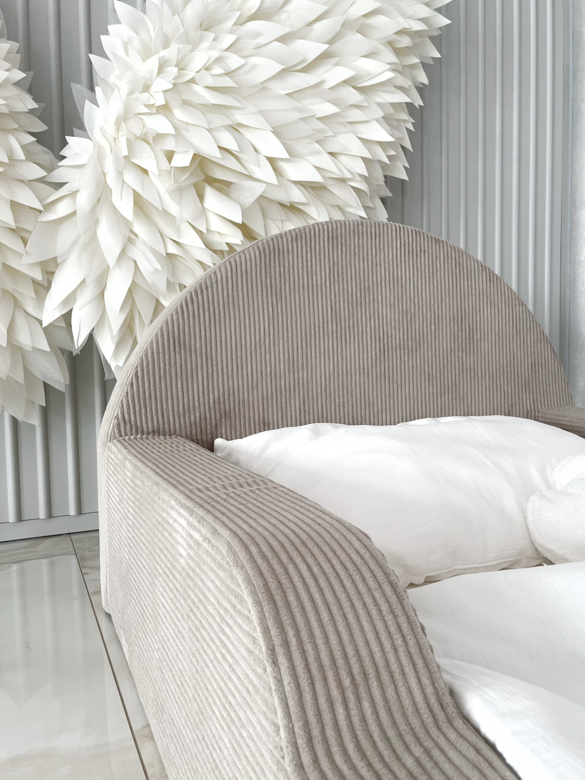 Monio - Pat pentru copii 90 x 200 - Corduroy Beige - Image 6