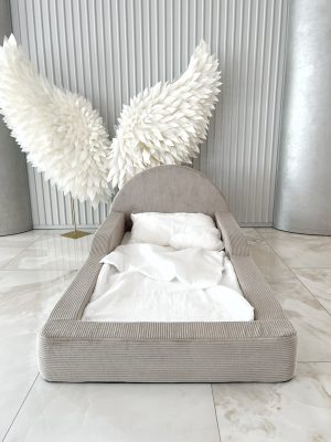 Monio - Pat pentru copii 90 x 180 - Corduroy Beige