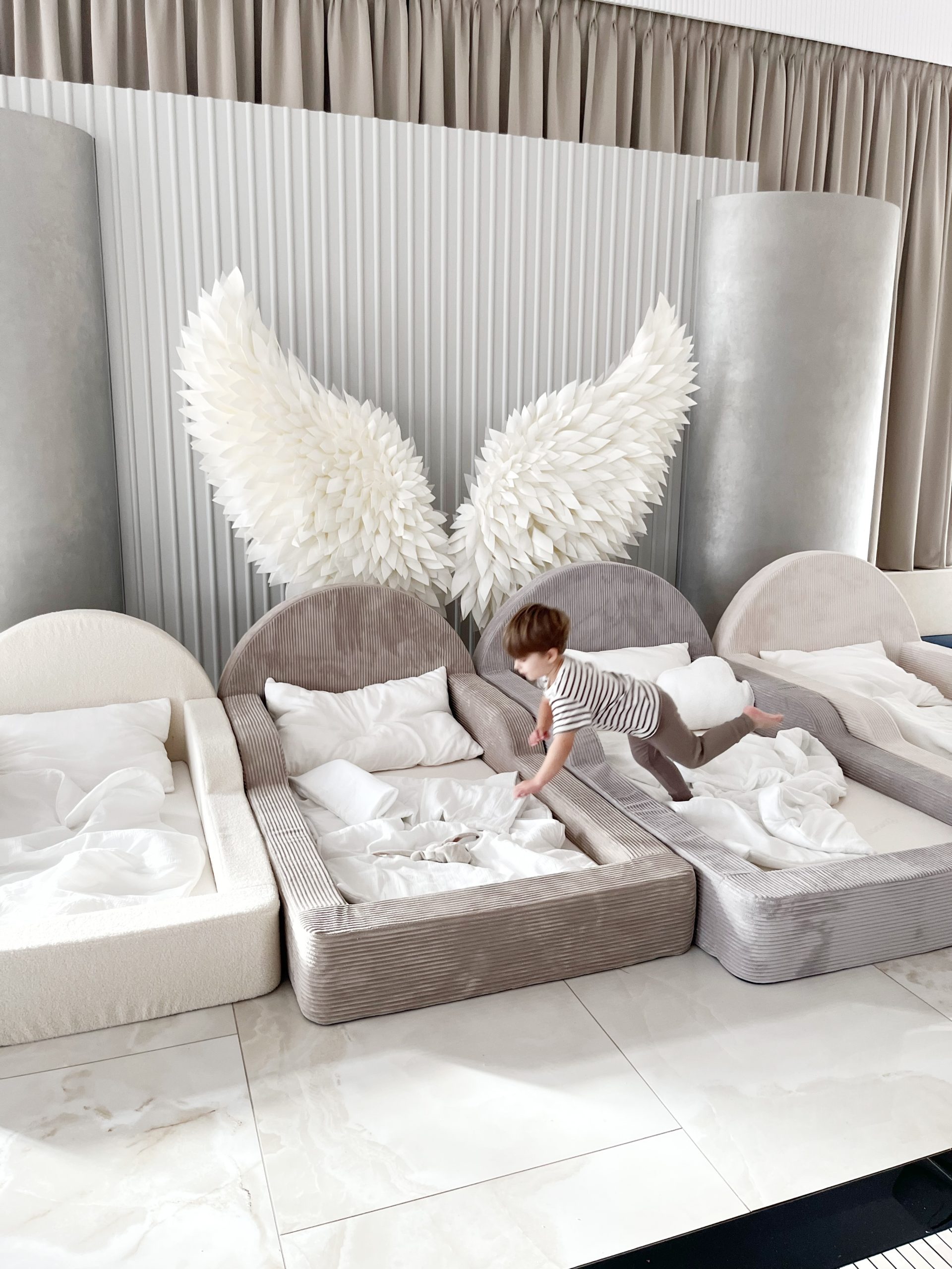 Monio - Pat pentru copii 90 x 200 - Boucle Cream - imagine 8